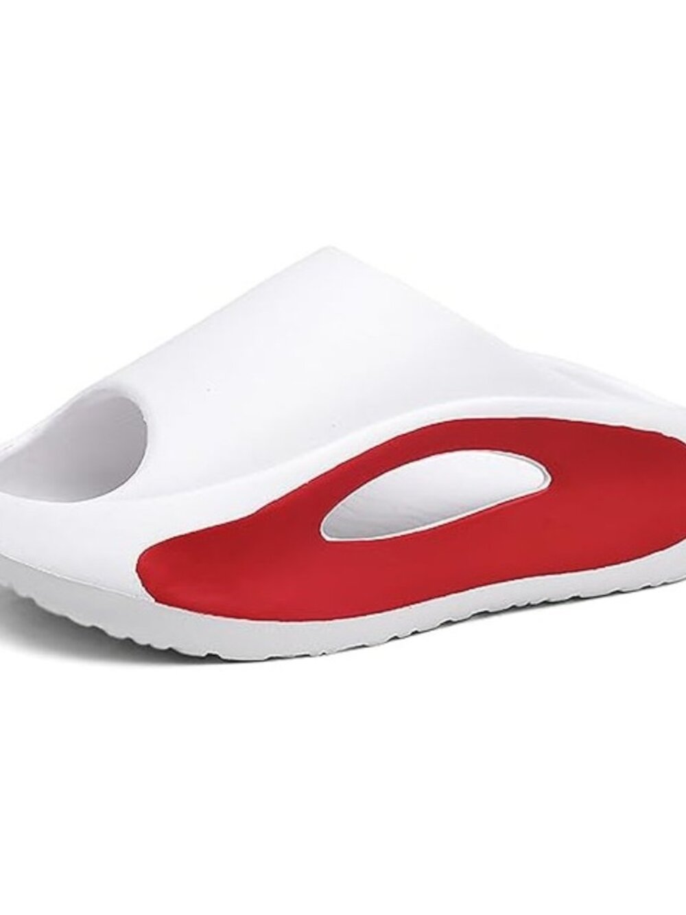 Meik Mangni US Women's 6-12.5/ 5-11 Men's White/Red Slide Platform Sandals With